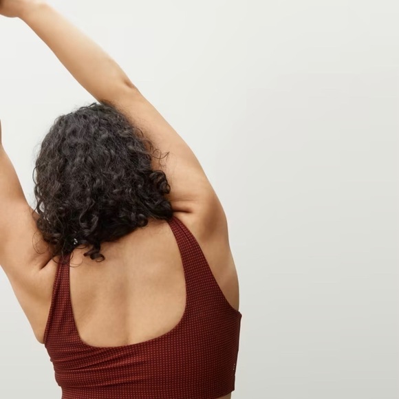 Everlane Perform Bra in Maroon Grid NWT SIZE XXS - Picture 4 of 8